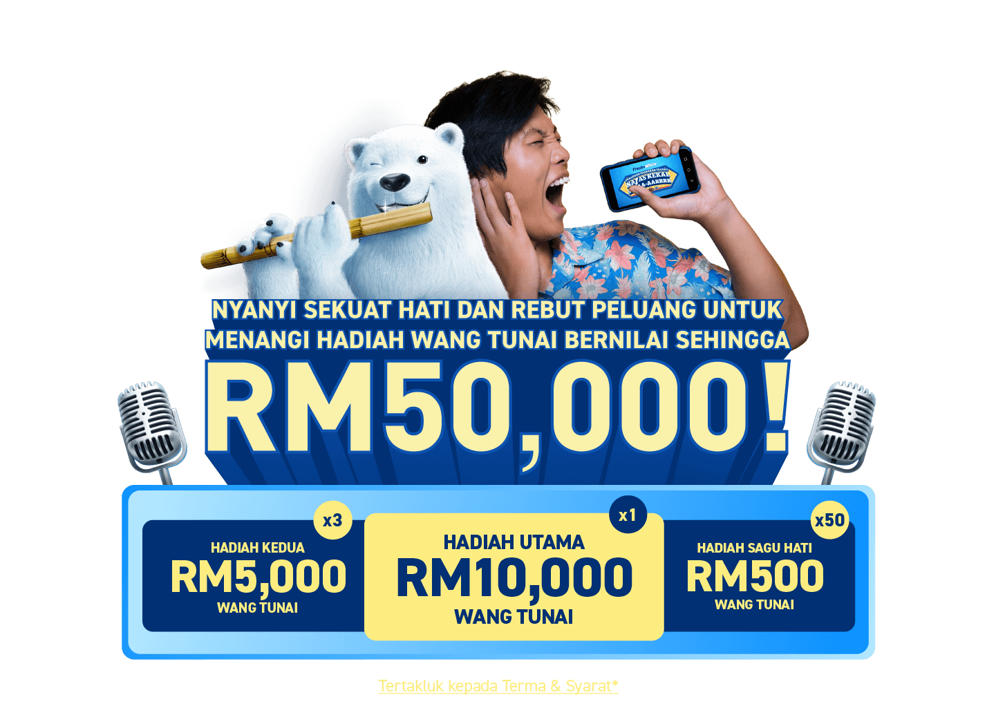 Nyanyi Sekuat Hati Dan Rebut Peluang Untuk Menangi Hadiah Wang Tunai Bernilai Sehingga Rm50,000!